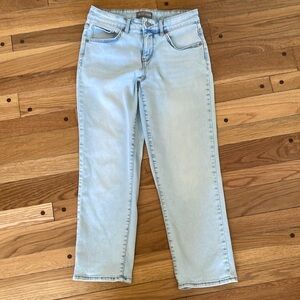 Falls Creek Light Wash Ankle Straight Leg Jeans Blue Denim Women 6 Inseam 25"